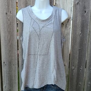 Embellished Tank Top in Gray